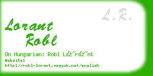 lorant robl business card